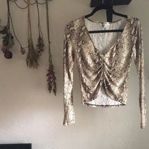 Orange Kiss Snake Skin Top